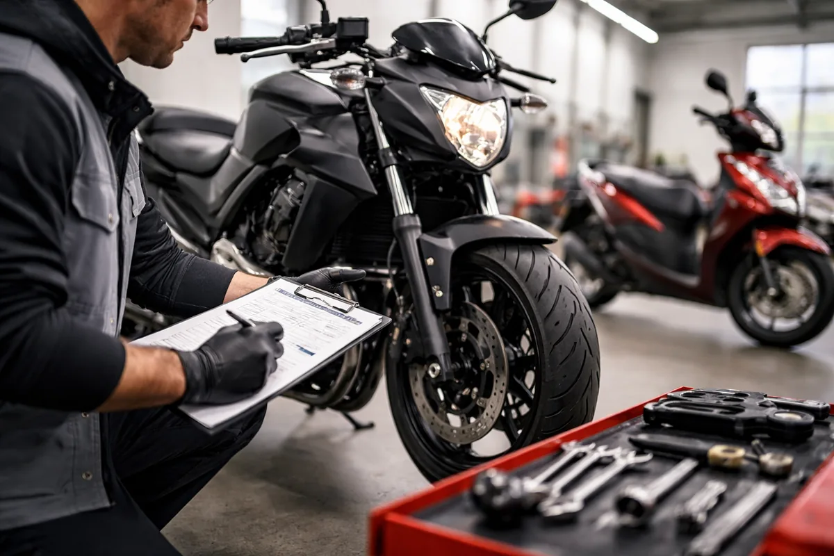 Comment vérifier l'état technique d'une moto ou d'un scooter avant l'entretien