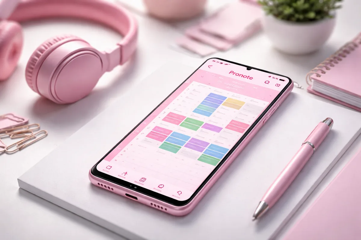 Comment personnaliser le thème rose de Pronote sur Android pour améliorer l'accessibilité
