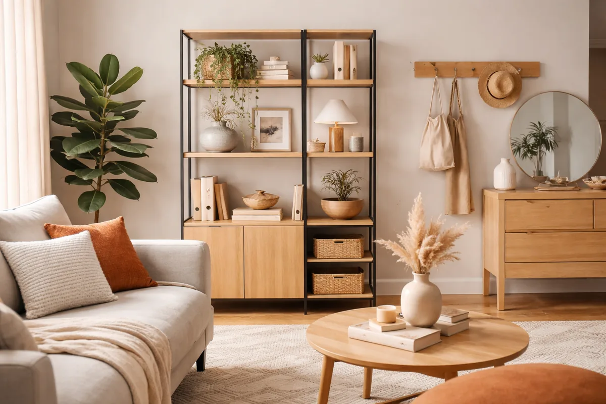 Comment créer un coin déco et rangement dans son salon
