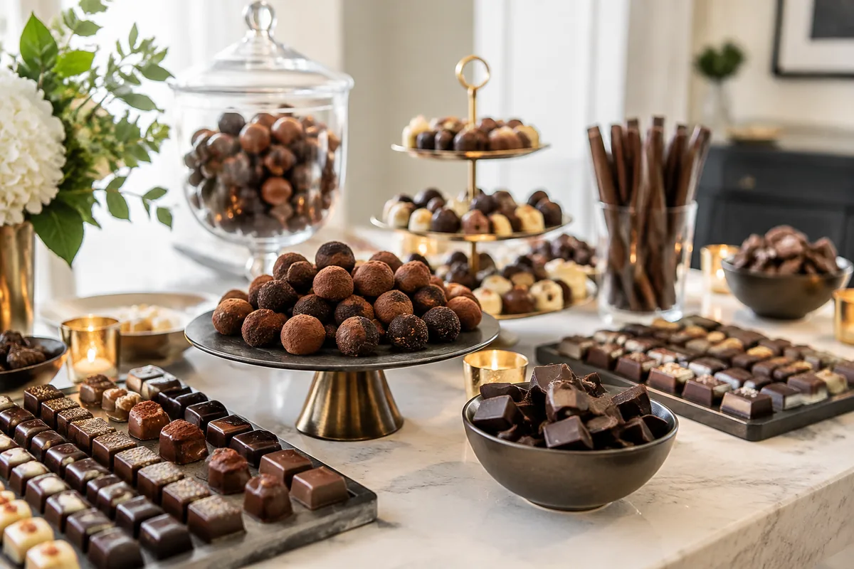 Comment organiser un buffet de chocolats pour une réception sans les faire fondre